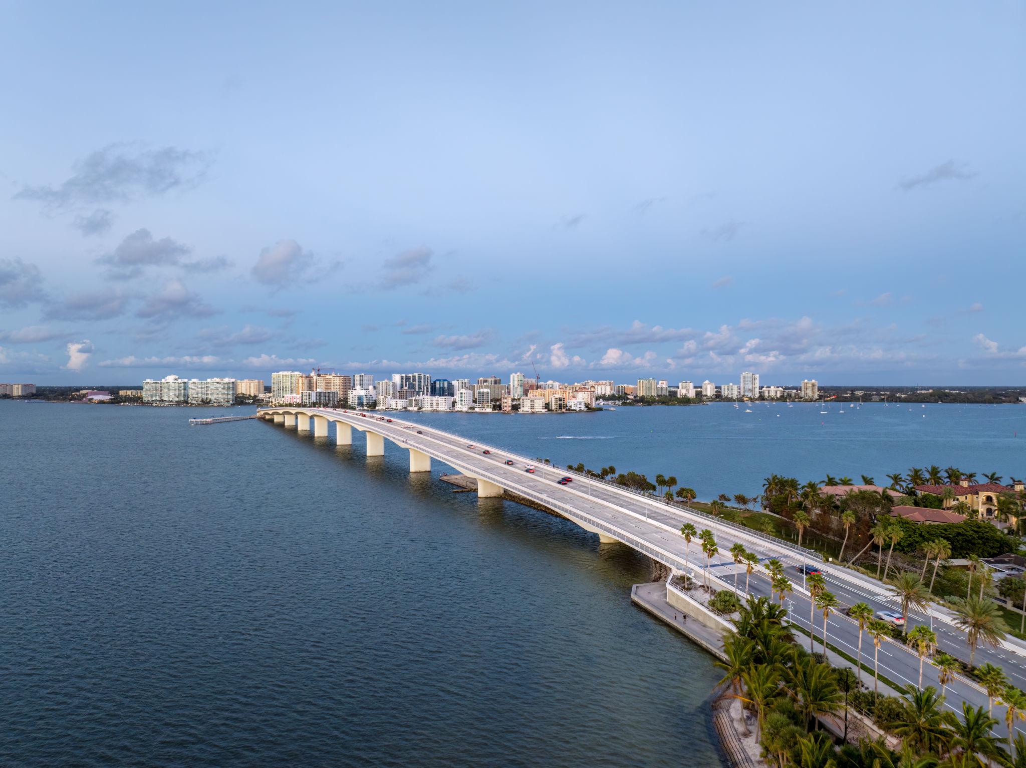 John Ringling Causeway bridge in Sarasota Florida