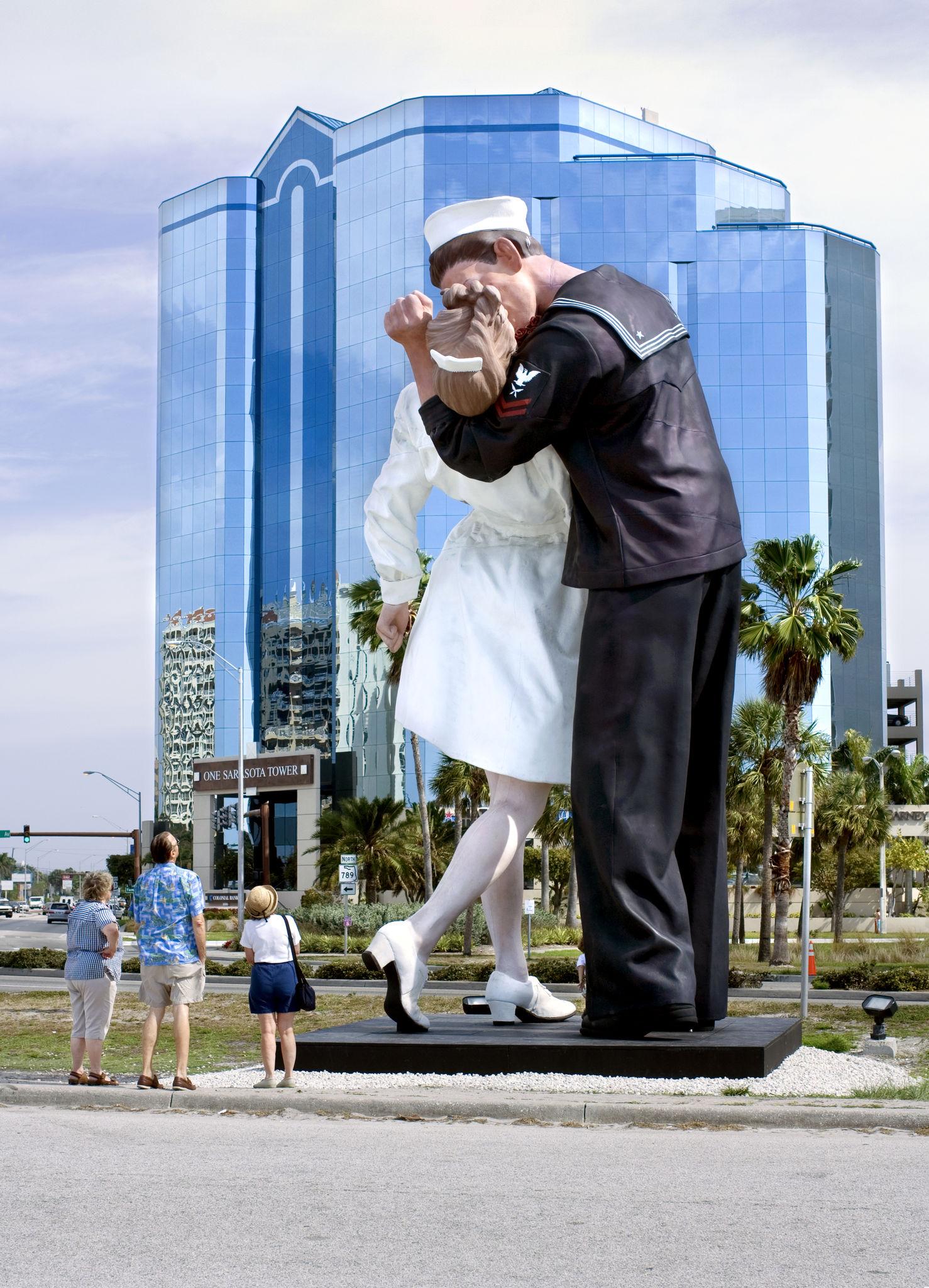 Unconditional Surrender statue on Sarasota bayfront
